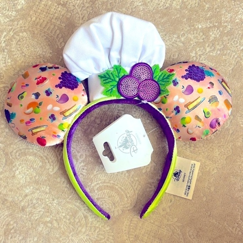 Brand New Disney California Adventure Food & Wine Festival Ears Satin Chef Hat
